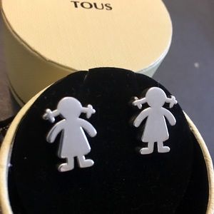 TOUS silver big girl motives earrings. Pre-loved